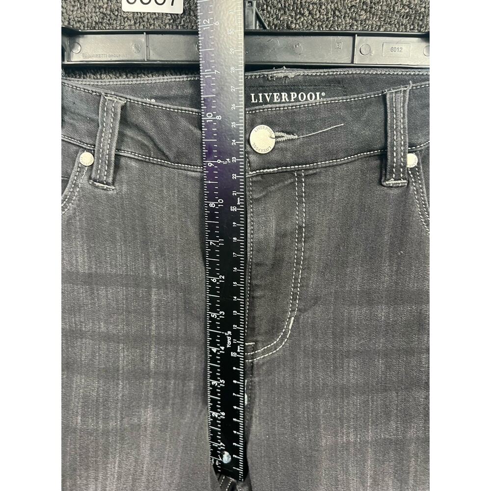 Liverpool Petite The Skinny Black Faded Mid Rise Stretch Denim Jeans Womens 12P - Picture 14 of 14